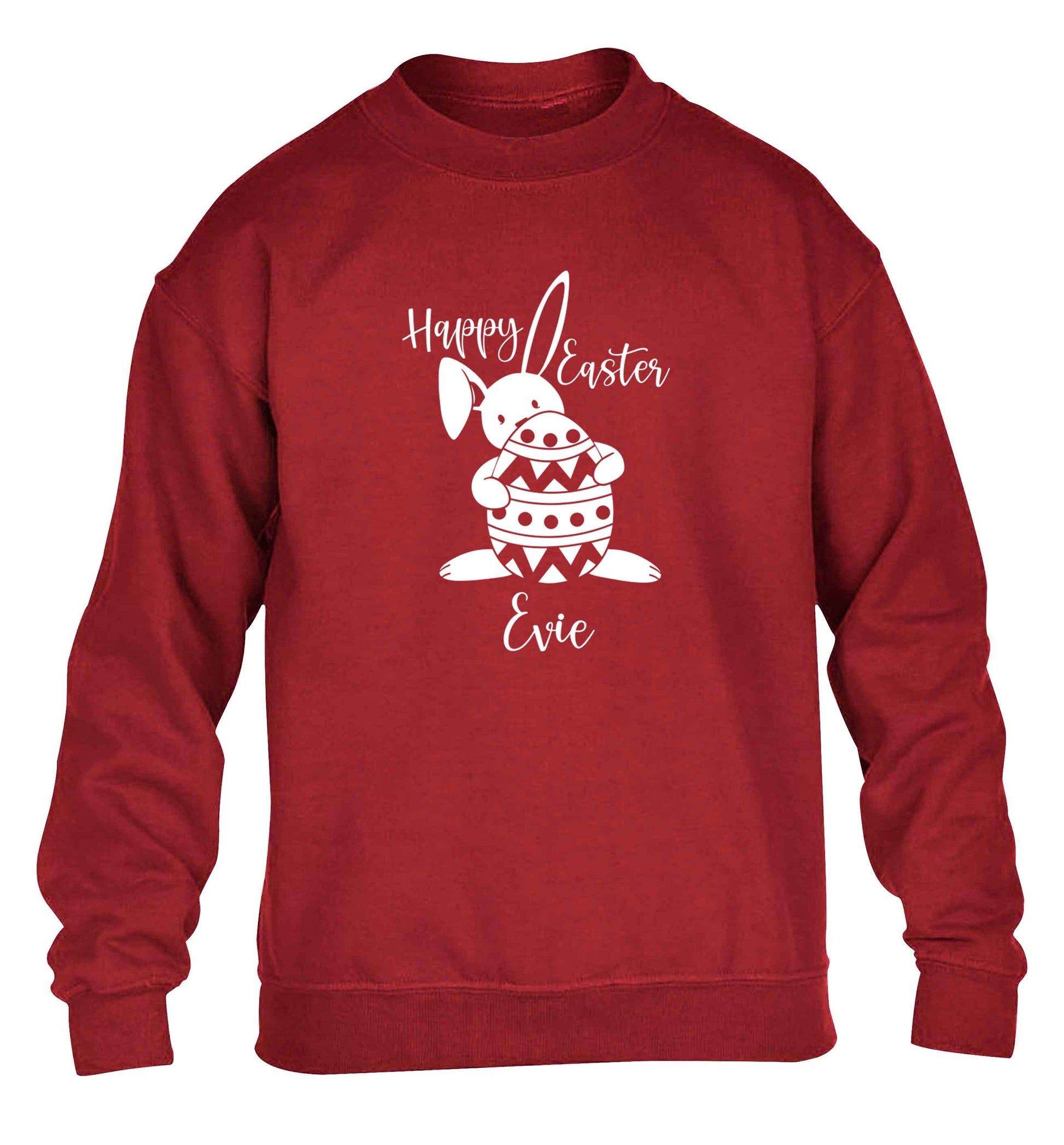 Happy Easter - personalised children's grey sweater 12-13 Years