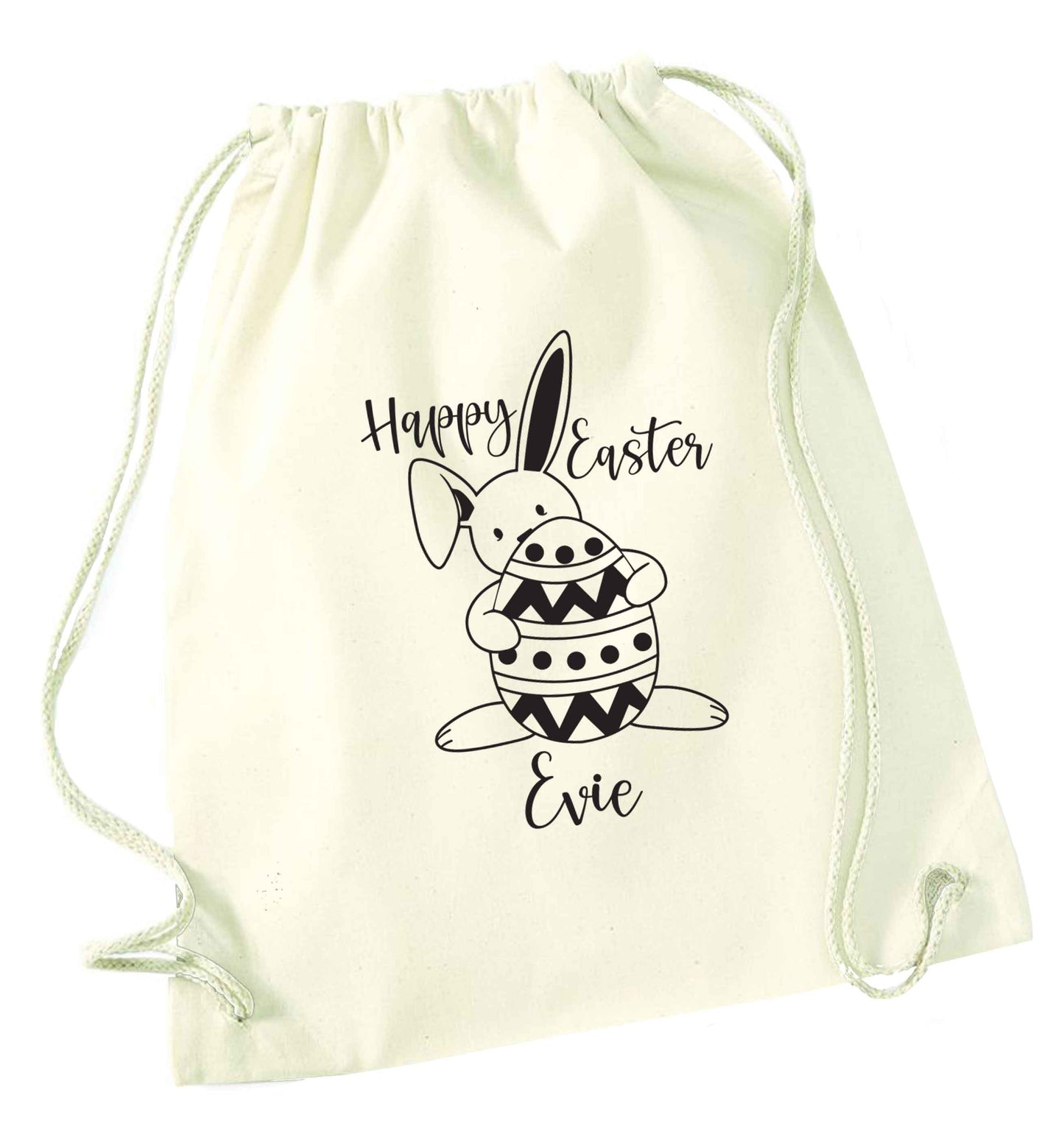 Happy Easter - personalised natural drawstring bag