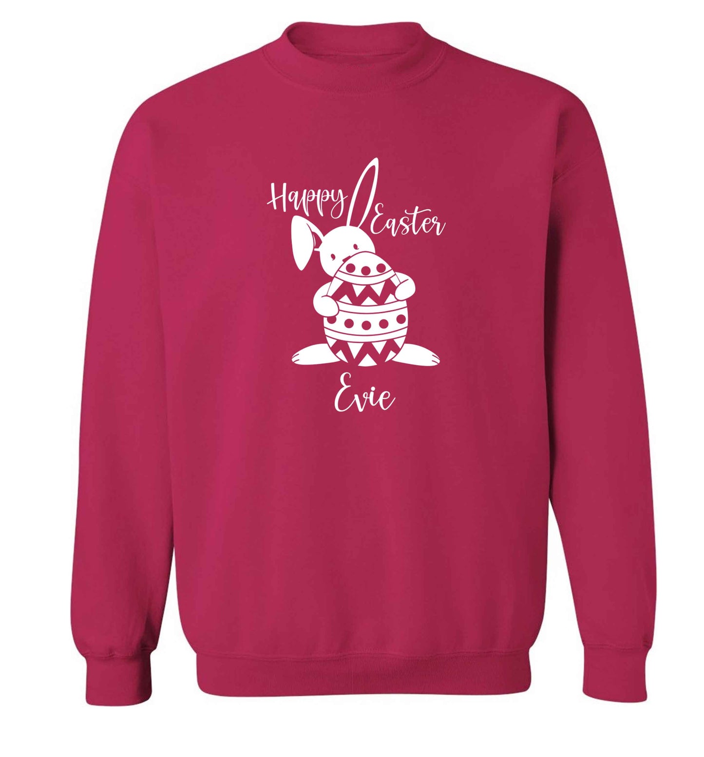 Happy Easter - personalised adult's unisex pink sweater 2XL