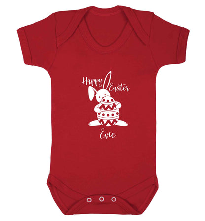 Happy Easter - personalised baby vest red 18-24 months