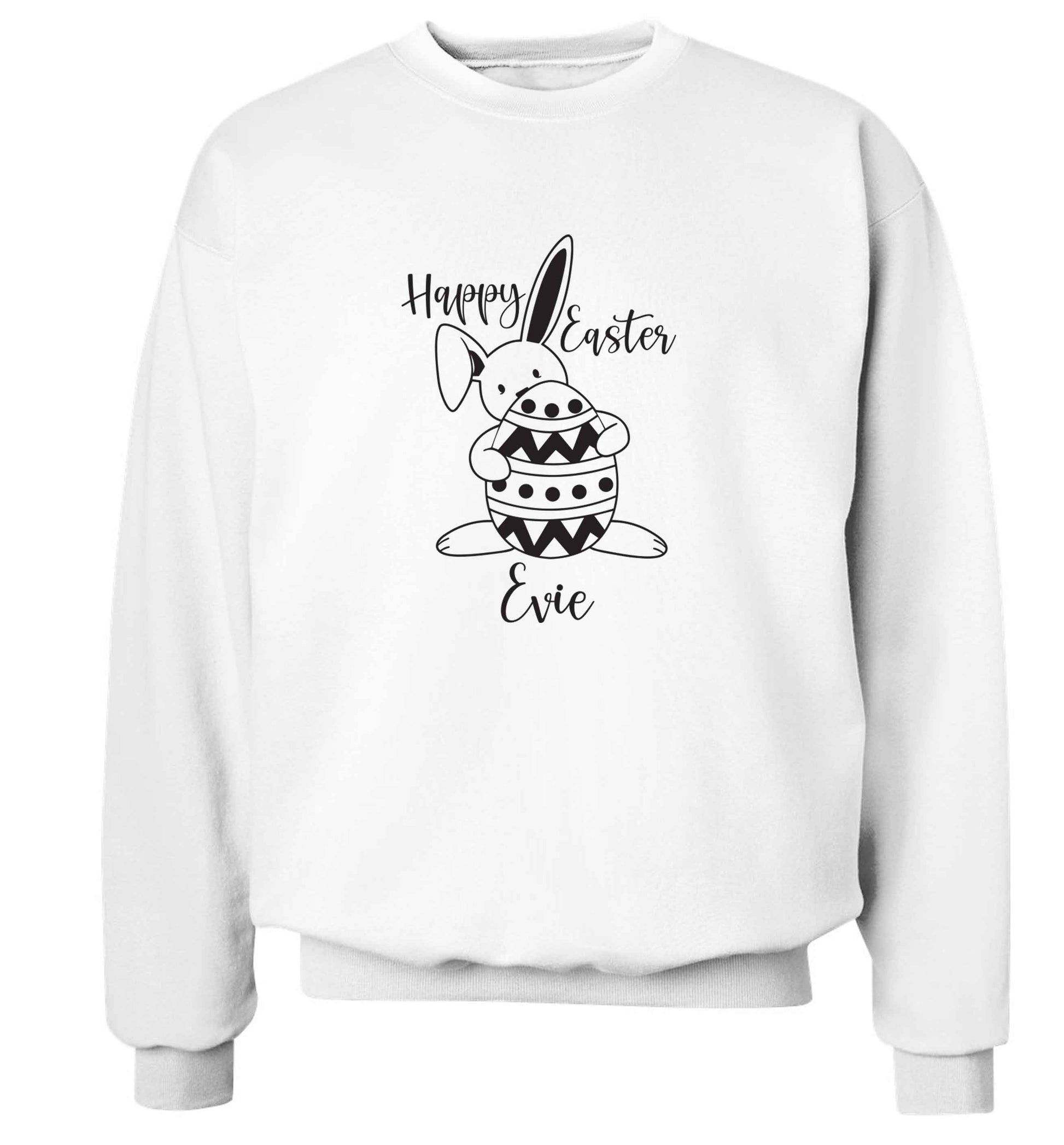 Happy Easter - personalised adult's unisex white sweater 2XL