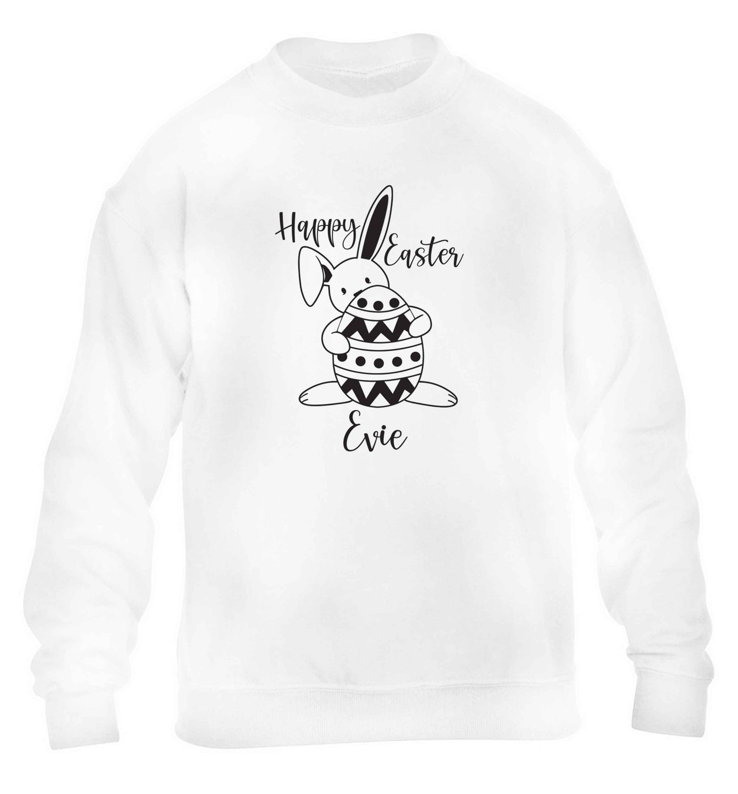 Happy Easter - personalised children's white sweater 12-13 Years