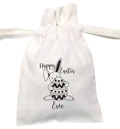 Happy Easter - personalised | XS - L | Pouch / Drawstring bag | Organic Cotton | Bulk discounts available!