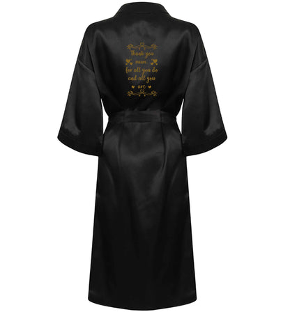 Gorgeous gifts for mums on mother's day! Thank you mum for all you do and all you are XL/XXL black ladies dressing  gown size 16/18