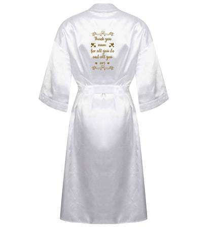 Gorgeous gifts for mums on mother's day! Thank you mum for all you do and all you are XL/XXL white ladies dressing gown size 16/18