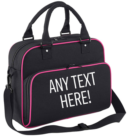 Happy Easter - personalised children's dance bag black with pink detail