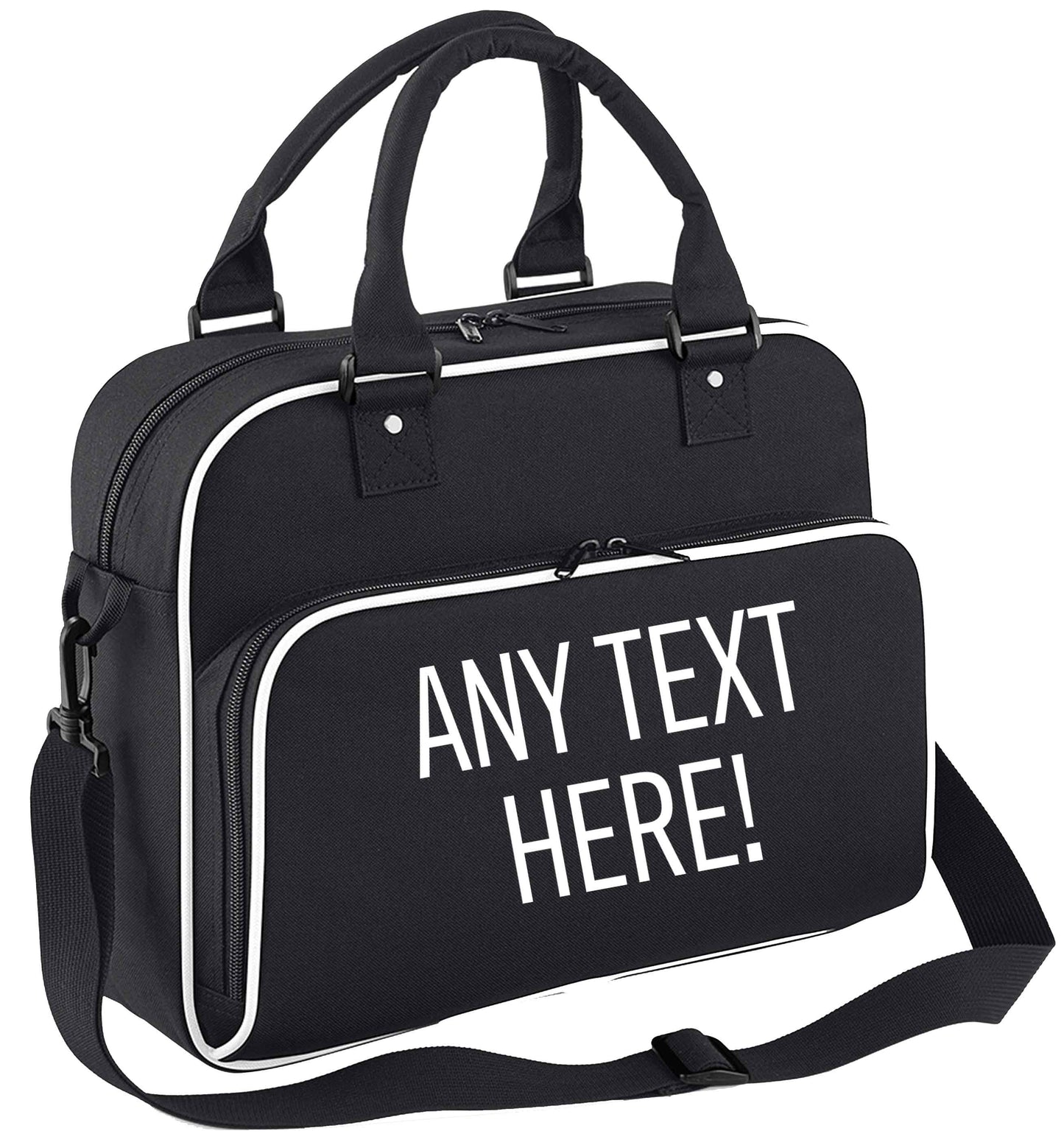Happy Easter - personalised children's dance bag black with white detail