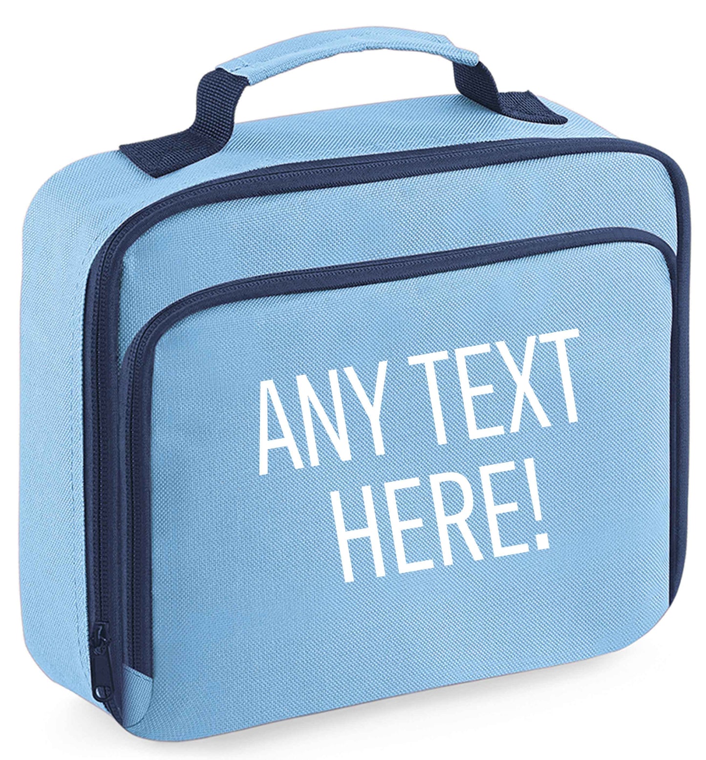 Any tex here insulated blue lunch bag cooler