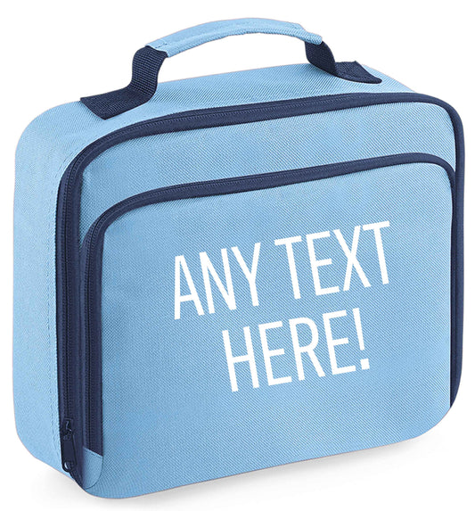 Any tex here insulated blue lunch bag cooler
