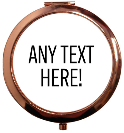 Happy Easter - personalised rose gold circle pocket mirror