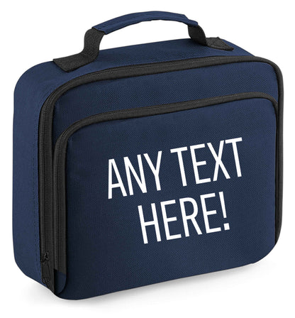 Any tex here insulated navy lunch bag cooler
