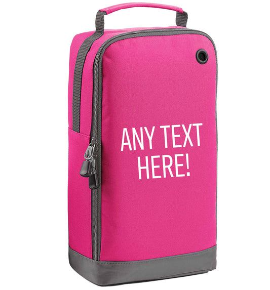 Happy Easter - personalised pink sports shoe bag vertical print