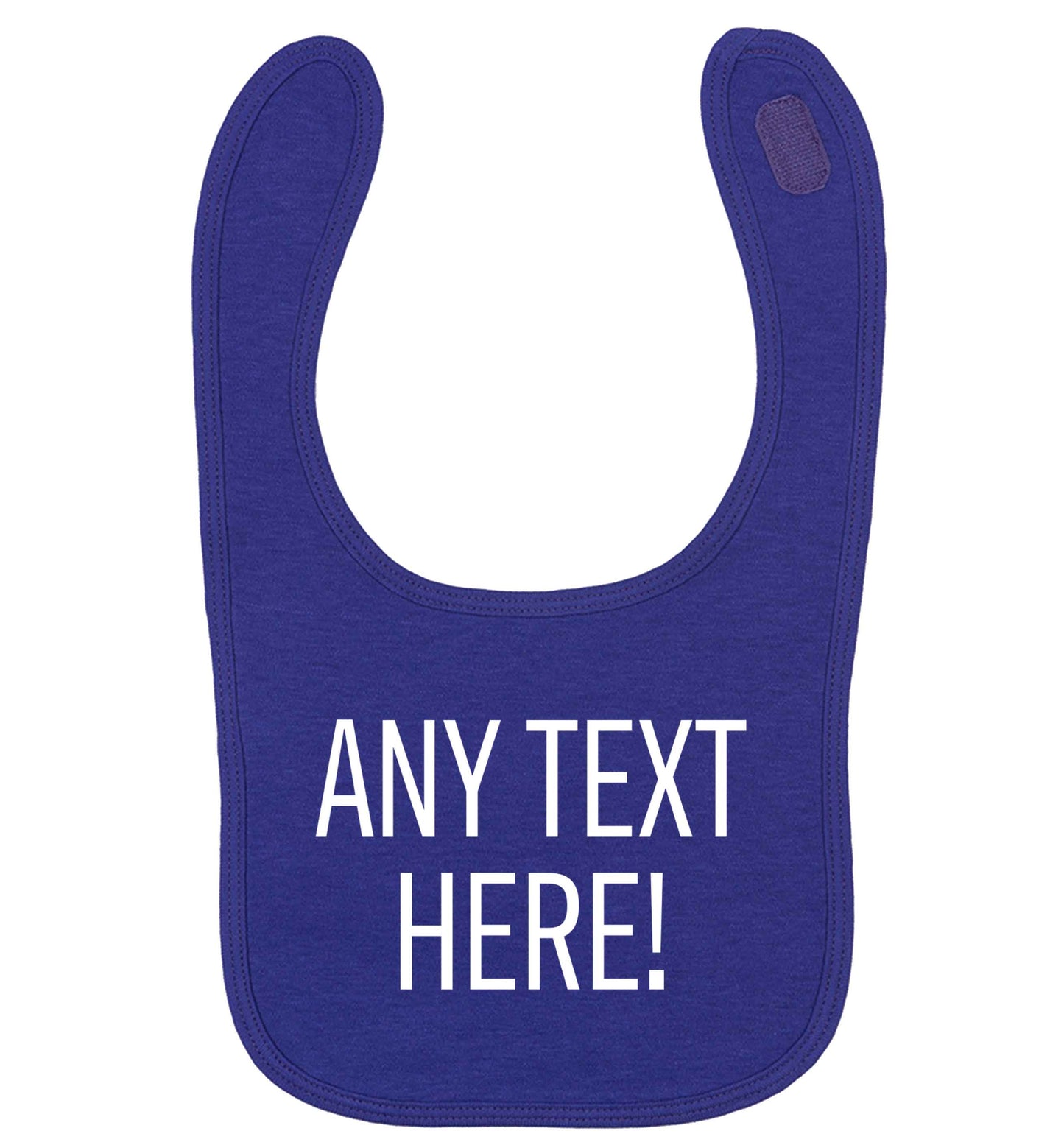 Any text here | baby bib