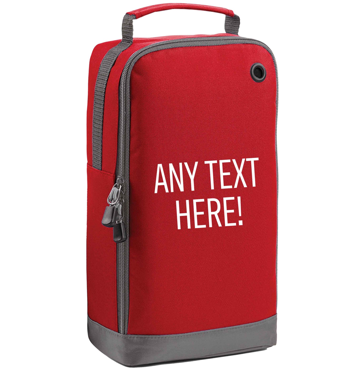 Happy Easter - personalised red sports shoe bag vertical print