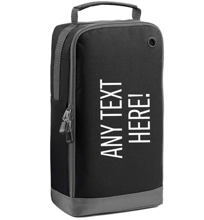 Happy Easter - personalised black sports shoe bag horizontal print