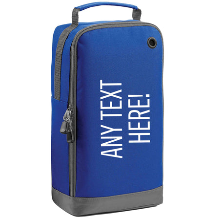 Happy Easter - personalised blue sports shoe bag horizontal print