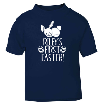 Personalised first Easter navy baby toddler Tshirt 2 Years