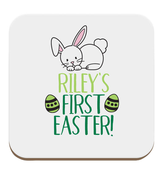 Personalised first Easter set of four coasters