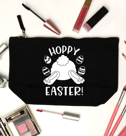 Hoppy Easter black makeup bag
