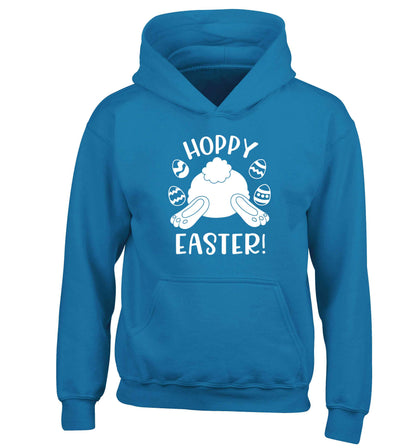 Hoppy Easter children's blue hoodie 12-13 Years
