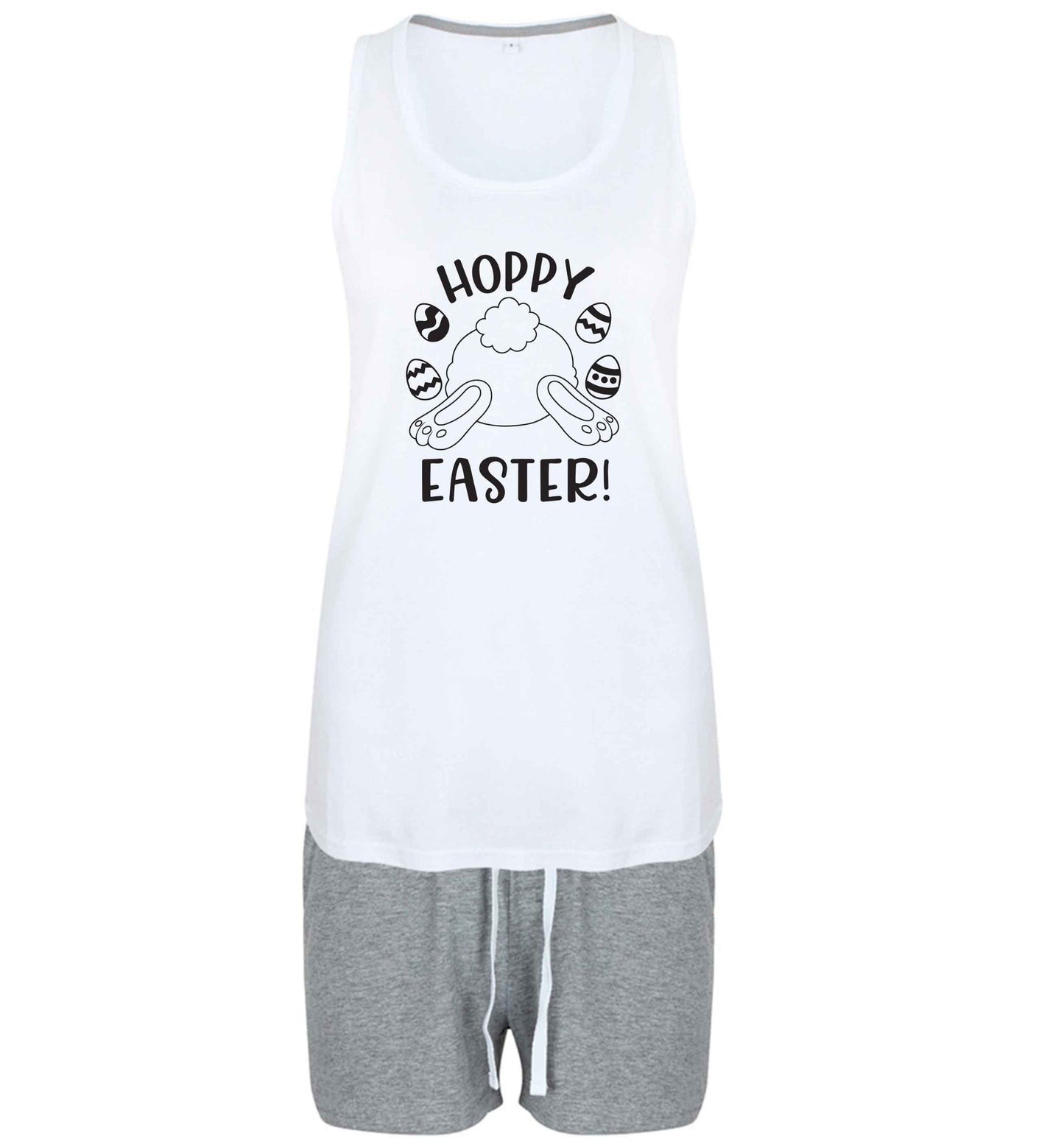 Hoppy Easter size XL women's pyjama shorts set in grey