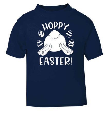 Hoppy Easter navy baby toddler Tshirt 2 Years