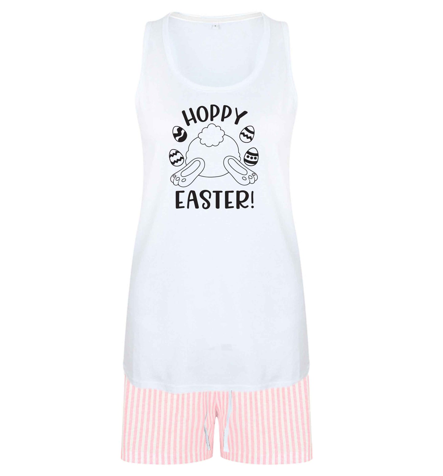 Hoppy Easter size XL women's pyjama shorts set in pink 