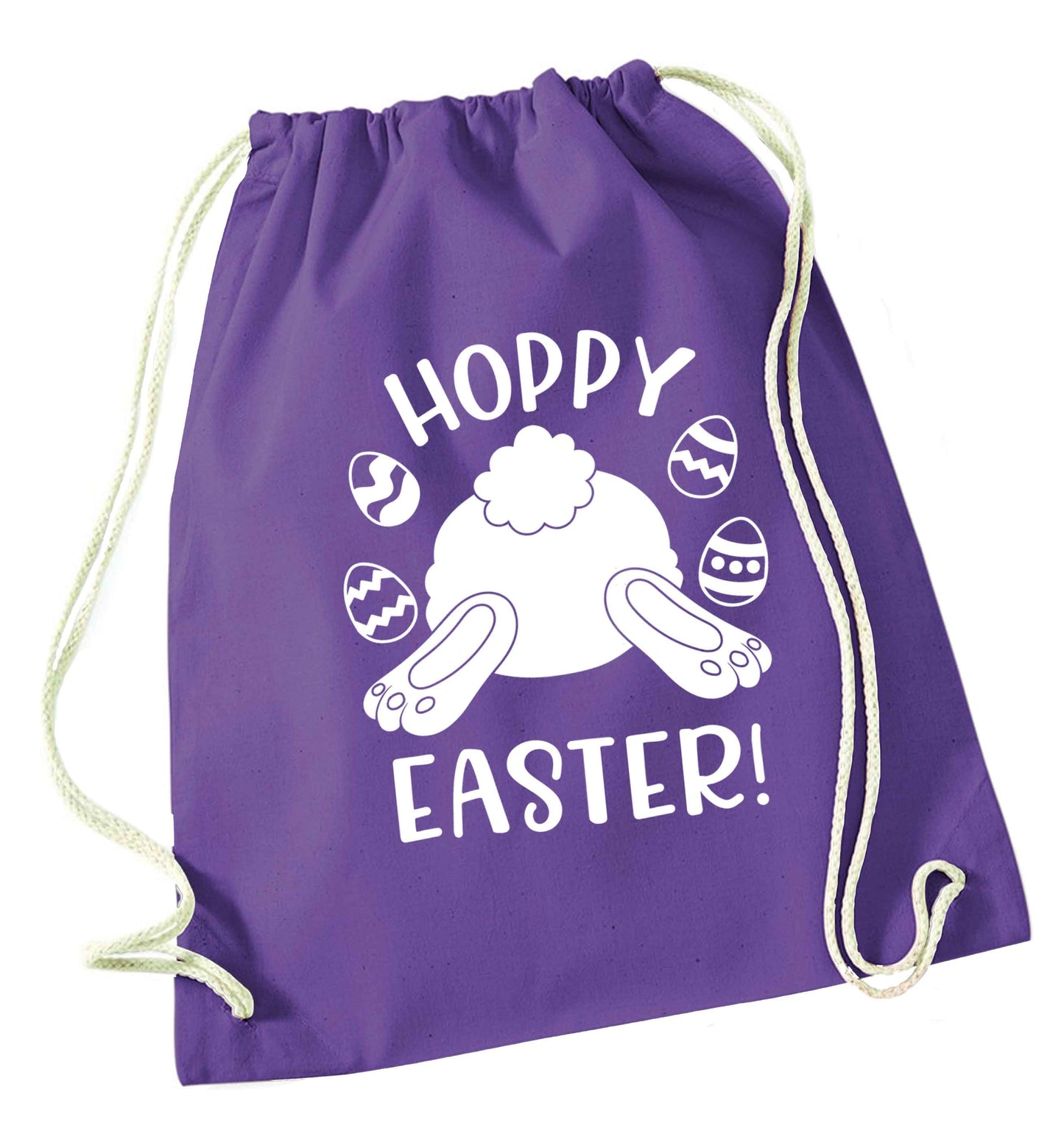 Hoppy Easter purple drawstring bag