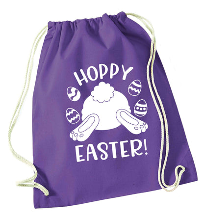 Hoppy Easter purple drawstring bag