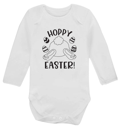 Hoppy Easter baby vest long sleeved white 6-12 months