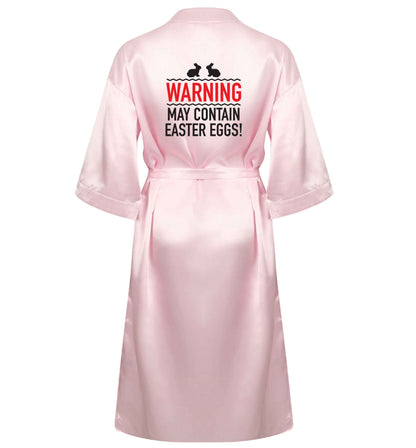 Warning may contain Easter eggs XL/XXL pink  ladies dressing gown size 16/18