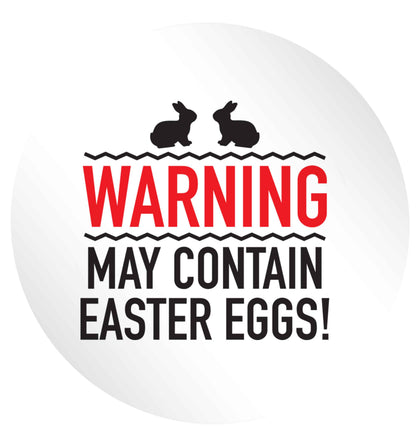 Warning may contain Easter eggs 24 @ 45mm matt circle stickers