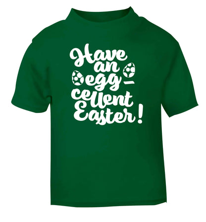 Have an eggcellent Easter green baby toddler Tshirt 2 Years