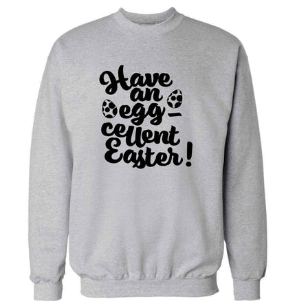 Have an eggcellent Easter adult's unisex grey sweater 2XL