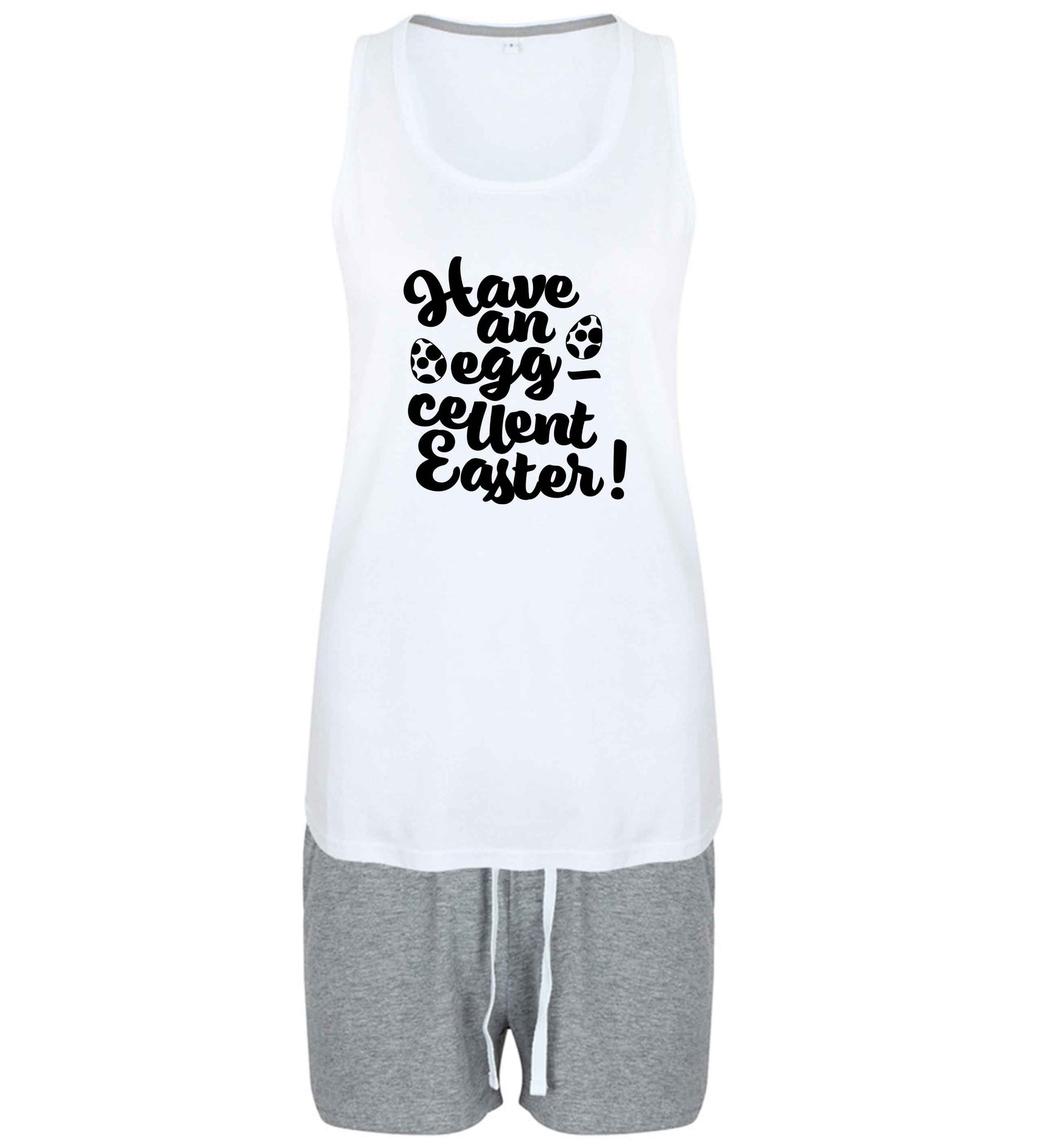 Have an eggcellent Easter size XL women's pyjama shorts set in grey