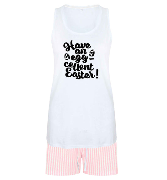 Have an eggcellent Easter size XL women's pyjama shorts set in pink 