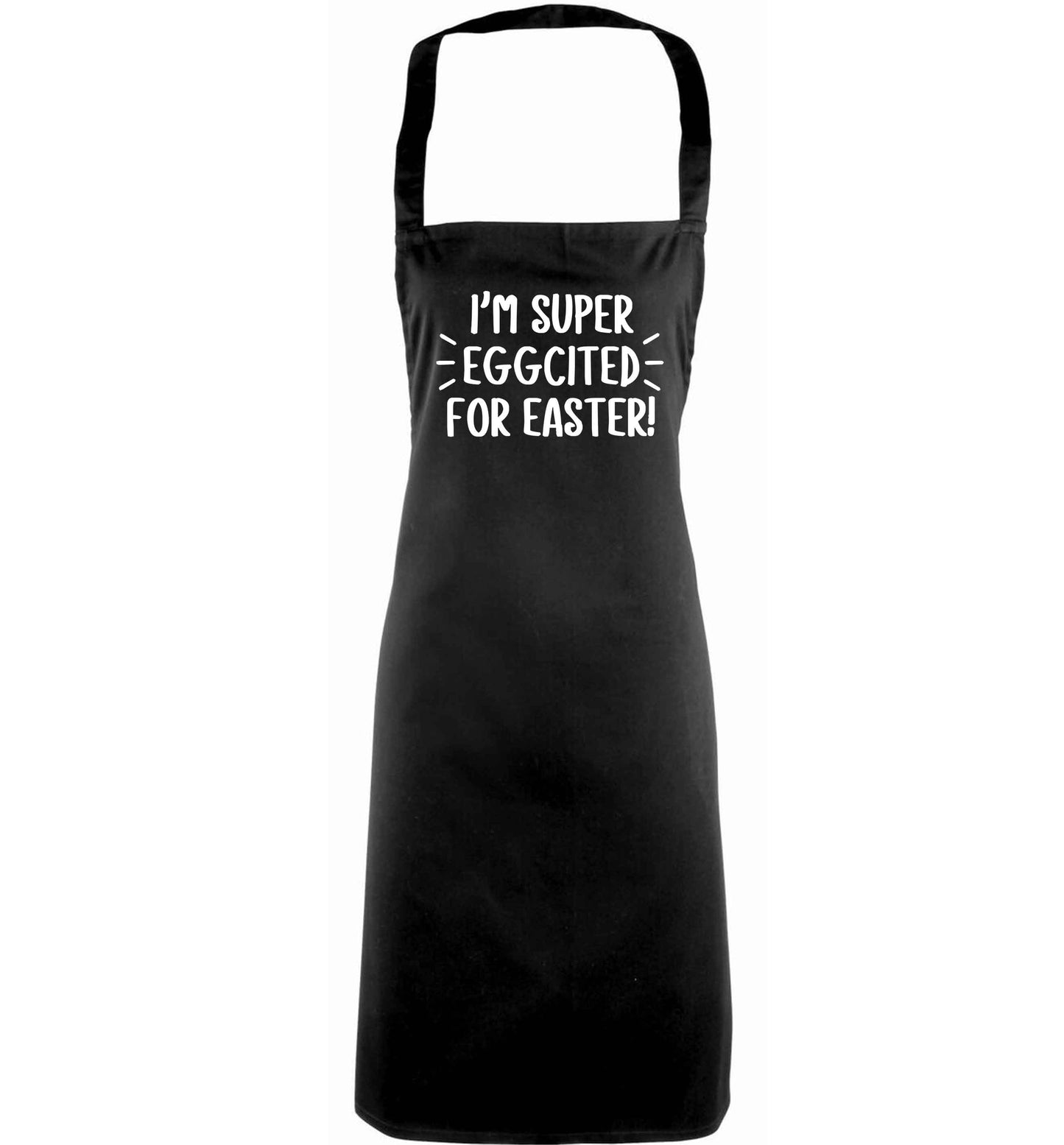 I'm super eggcited for Easter adults black apron