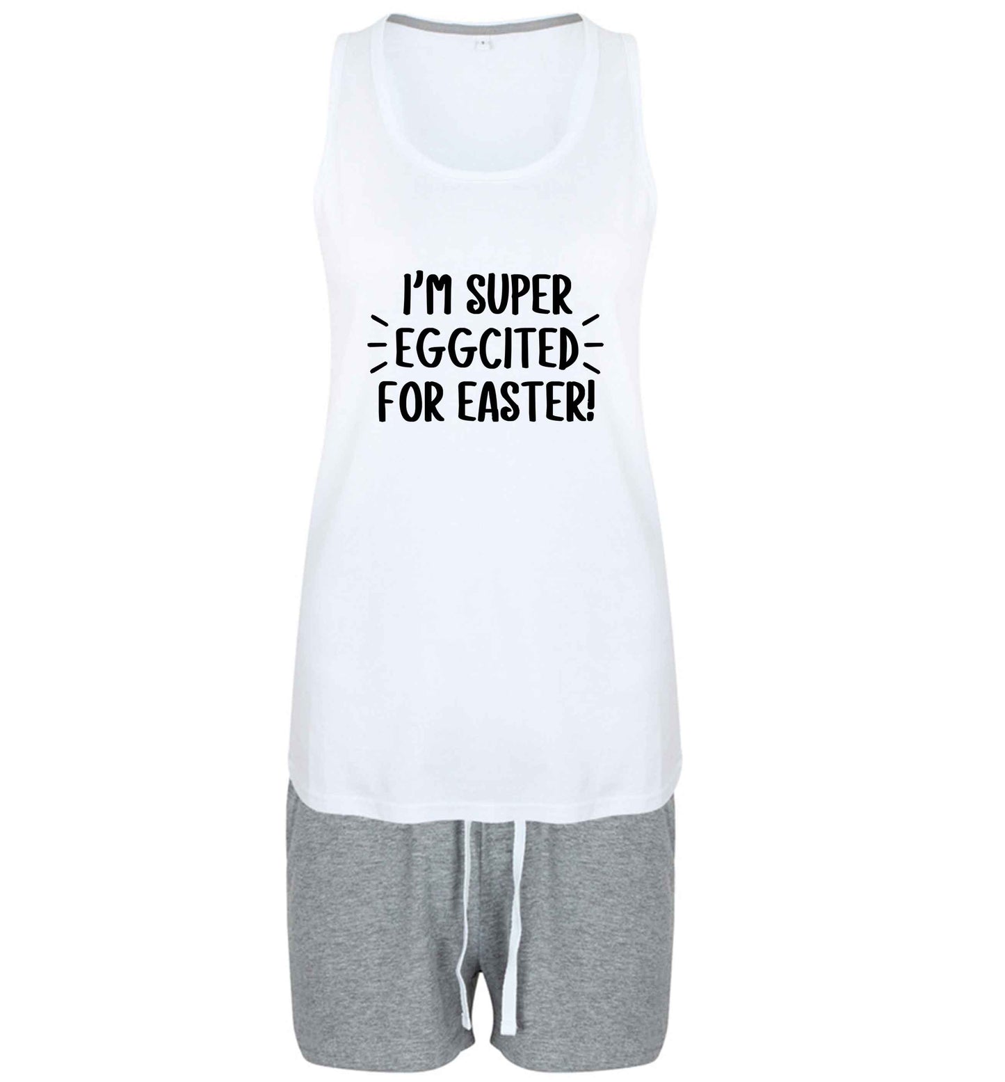 I'm super eggcited for Easter size XL women's pyjama shorts set in grey