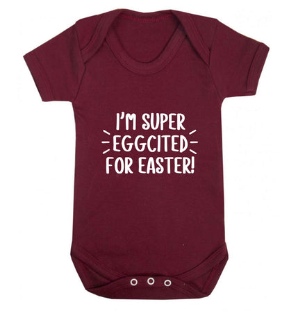 I'm super eggcited for Easter baby vest maroon 18-24 months