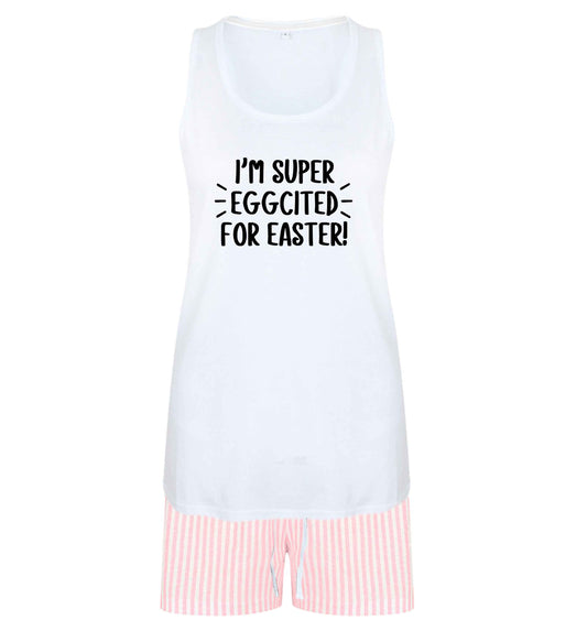 I'm super eggcited for Easter size XL women's pyjama shorts set in pink 
