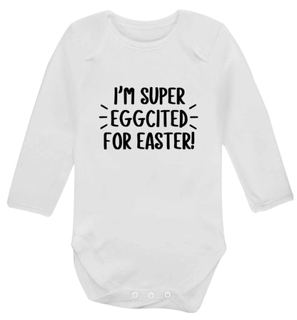I'm super eggcited for Easter baby vest long sleeved white 6-12 months