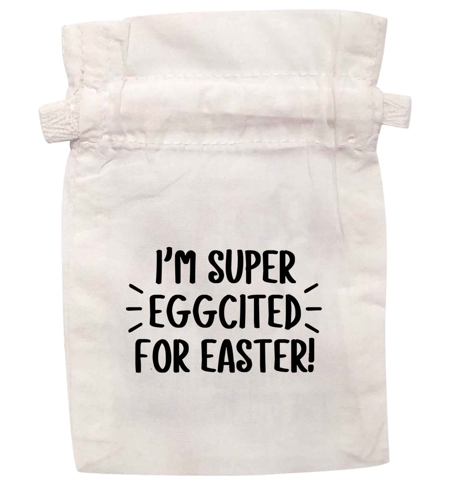 I'm super eggcited for Easter | XS - L | Pouch / Drawstring bag / Sack | Organic Cotton | Bulk discounts available!