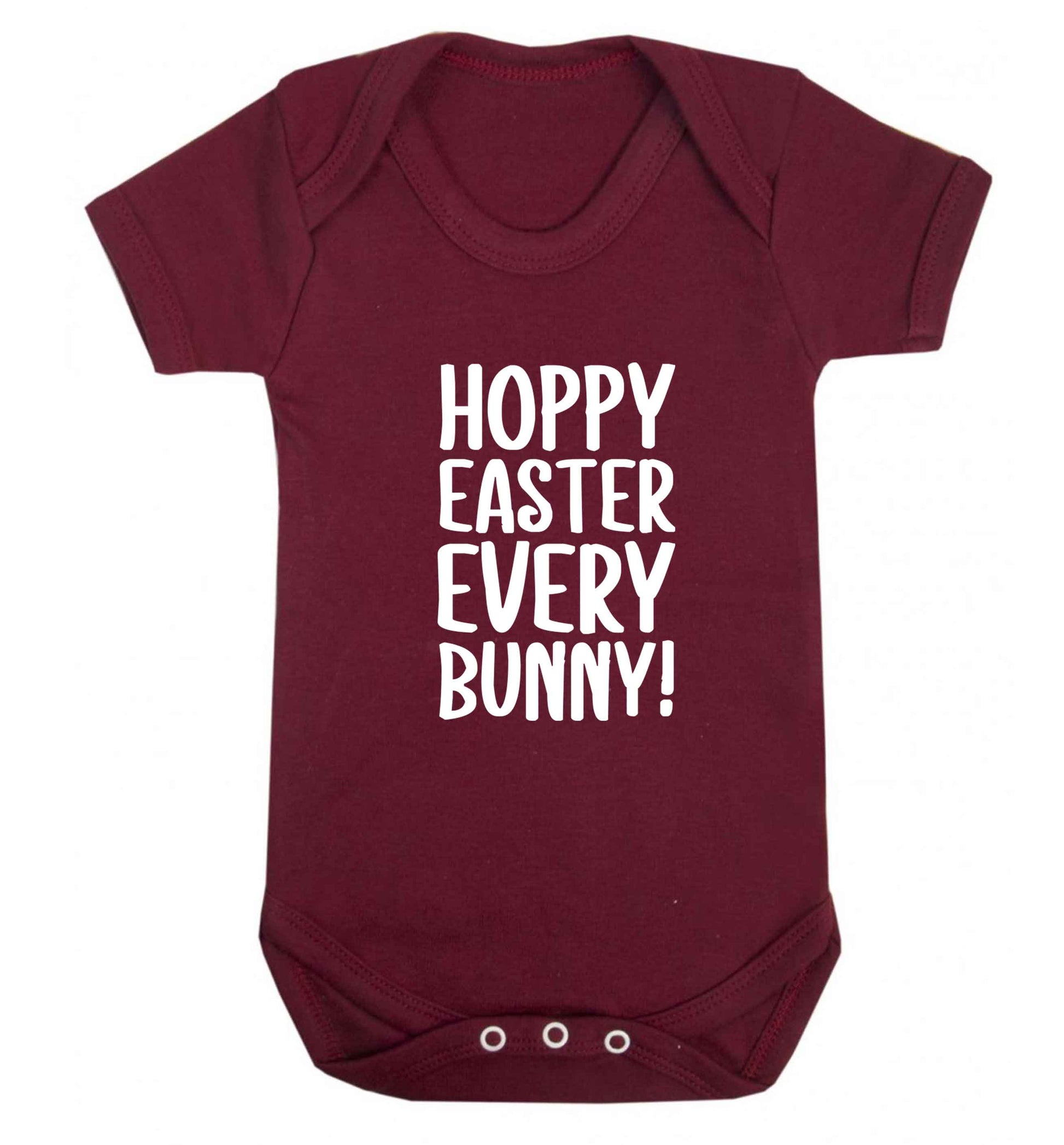 Hoppy Easter every bunny! baby vest maroon 18-24 months
