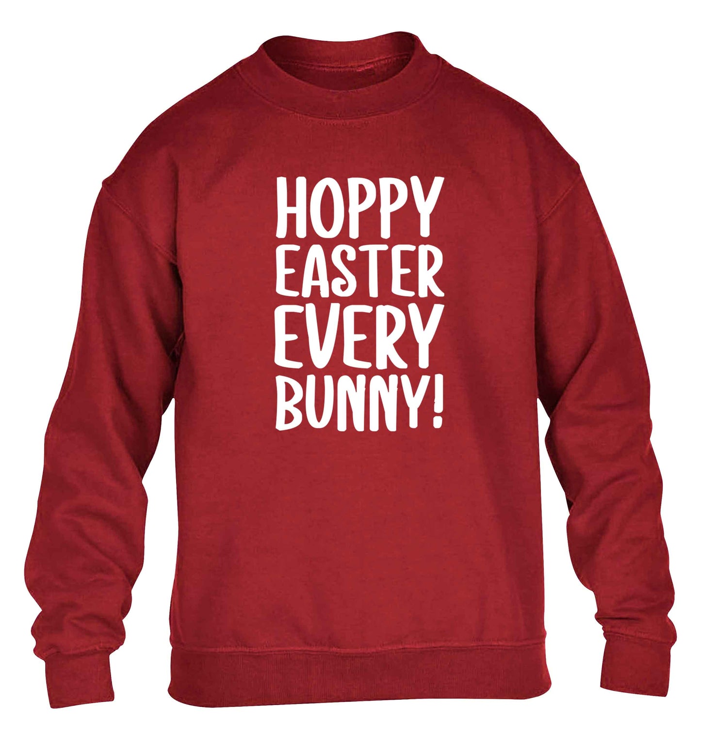 Hoppy Easter every bunny! children's grey sweater 12-13 Years