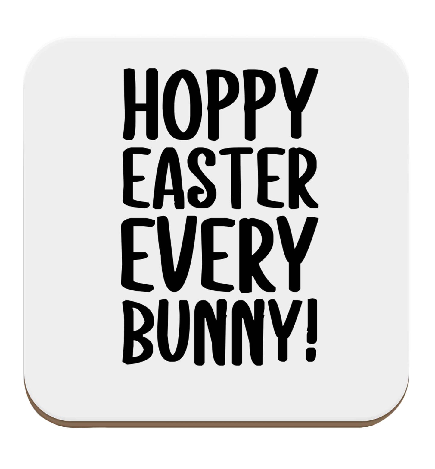 Hoppy Easter every bunny! set of four coasters