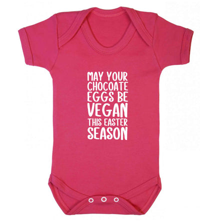 Easter bunny approved! Vegans will love this easter themed baby vest dark pink 18-24 months