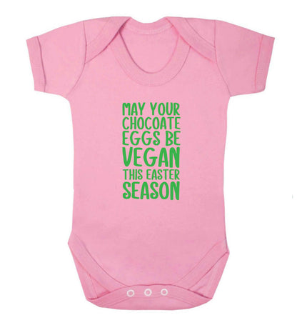 Easter bunny approved! Vegans will love this easter themed baby vest pale pink 18-24 months