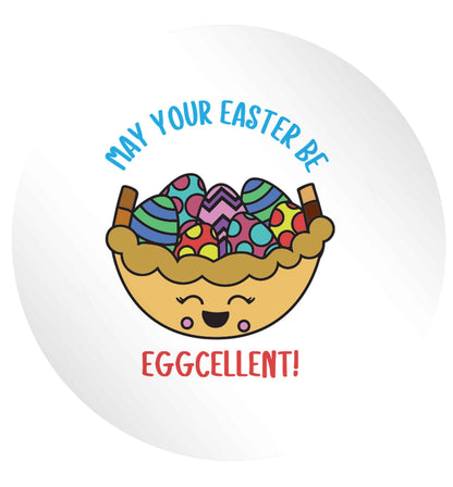 May your Easter be eggcellent 24 @ 45mm matt circle stickers