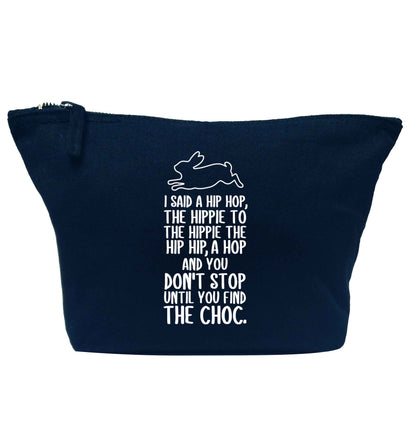 Don't stop until you find the choc navy makeup bag