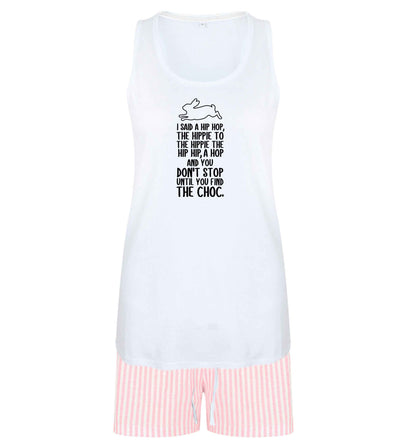 Don't stop until you find the choc size XL women's pyjama shorts set in pink 